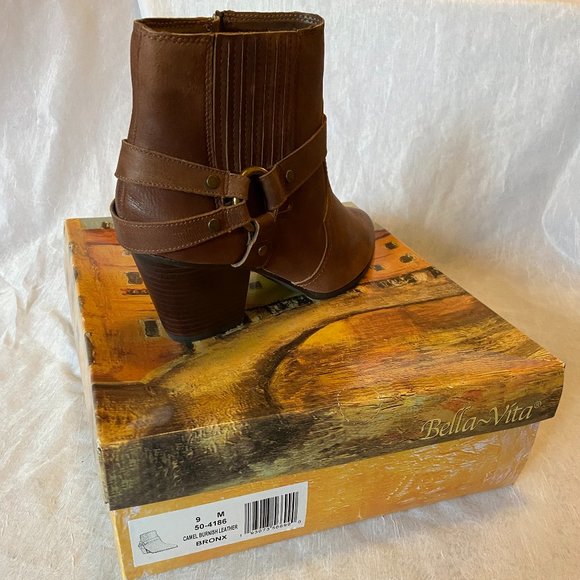 Bronx Booties- Camel Burnish Leather - Picture 2 of 3